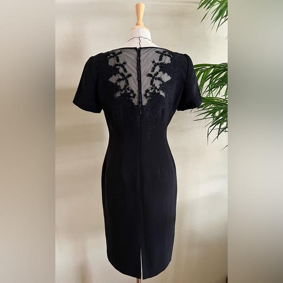 Maggie London Petites Black Dress With Lace Detail  | Size 4 - Picture 6 of 15